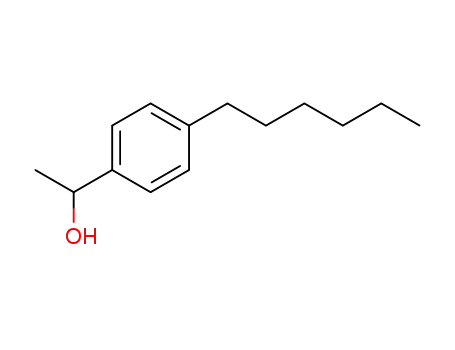 Molecular Structure of 100963-63-1 (Benzenemethanol, 4-hexyl-a-methyl-)