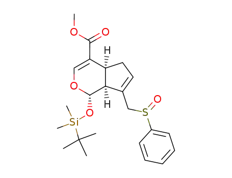 (1S,4aS,7aS)-7-Benzenesulfinylmethyl-1-(tert-butyl-dimethyl-silanyloxy)-1,4a,5,7a-tetrahydro-cyclopenta[c]pyran-4-carboxylic acid methyl ester