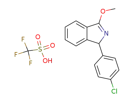 Molecular Structure of 83889-44-5 (3-Methoxy-1-(4-chlorophenyl)-1H-isoindolium-trifluoromethansulfonat)