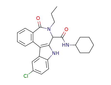 11-chloro-N-cyclohexyl-5-oxo-6-propyl-5,6,7,8-tetrahydrobenzo[5,6]azepino[3,4-b]indole-7-carboxamide
