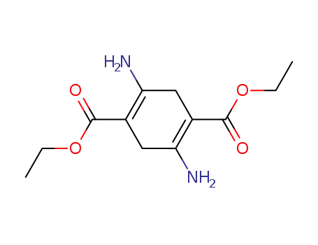 Molecular Structure of 17658-02-5 (1,4-Cyclohexadiene-1,4-dicarboxylic acid, 2,5-diamino-, diethyl ester)