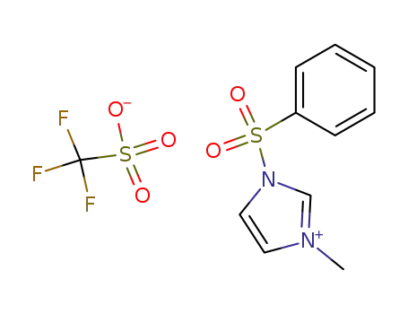 Molecular Structure of 142841-88-1 (1-(benzenesulfonyl)-3-methylimidazolium triflate)