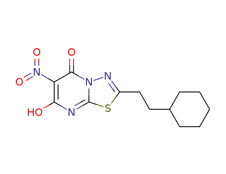 2-(2-cyclohexylethyl)-7-hydroxy-6-nitro-5H-1,3,4-thiadiazolo<3,2-a>pyrimidin-5-one
