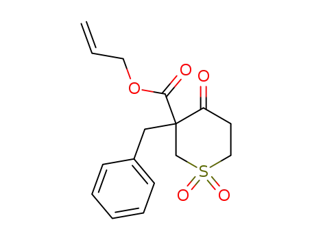 Molecular Structure of 126573-44-2 (3-allyloxycarbonyl-3-benzyl-4-thianone-1,1-dioxide)