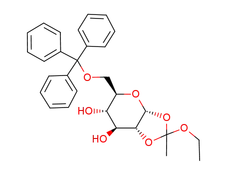 1,2-O-(1-ethoxyethylidene)-6-O-tritylhexopyranose