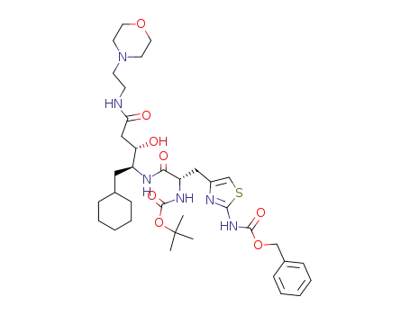 (4-{(S)-2-tert-Butoxycarbonylamino-2-[(1S,2S)-1-cyclohexylmethyl-2-hydroxy-3-(2-morpholin-4-yl-ethylcarbamoyl)-propylcarbamoyl]-ethyl}-thiazol-2-yl)-carbamic acid benzyl ester