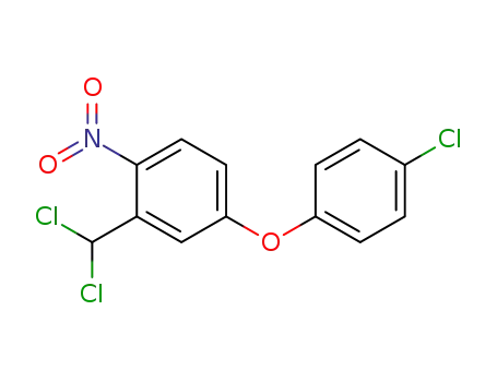 Molecular Structure of 122947-59-5 (4-(4-Chloro-phenoxy)-2-dichloromethyl-1-nitro-benzene)