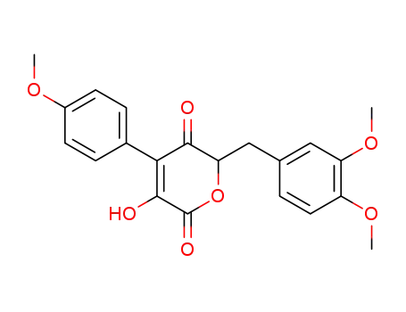 2H-Pyran-2,5(6H)-dione,
6-[(3,4-dimethoxyphenyl)methyl]-3-hydroxy-4-(4-methoxyphenyl)-