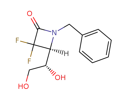 (4S)-1-benzyl-3,3-difluoro-4-<(1'S)-1',2'-dihydroxyethyl>azetidine-2-one