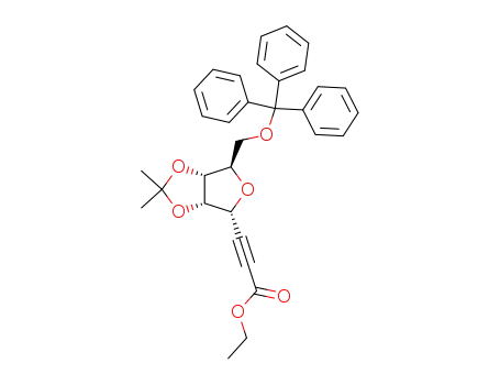((3aS,4R,6R,6aR)-2,2-Dimethyl-6-trityloxymethyl-tetrahydro-furo[3,4-d][1,3]dioxol-4-yl)-propynoic acid ethyl ester