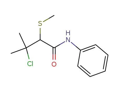 Molecular Structure of 39618-55-8 (Butanamide, 3-chloro-3-methyl-2-(methylthio)-N-phenyl-)
