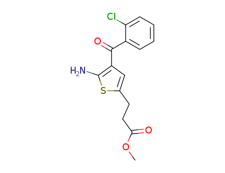 2-Amino-3-(2-chlorobenzoyl)-5-(2-carbomethoxyethyl)thiophene