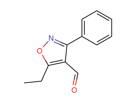 Molecular Structure of 99298-93-8 (4-Isoxazolecarboxaldehyde, 5-ethyl-3-phenyl-)