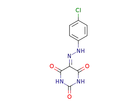Molecular Structure of 7293-30-3 (5-[(4-Chlorophenyl)hydrazono]pyrimidine-2,4,6(1H,3H)-trione)