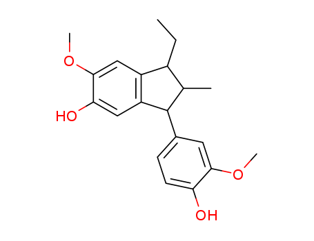 1-ethyl-3-(4-hydroxy-3-methoxyphenyl)-6-methoxy-2-methyl-2,3-dihydro-1H-inden-5-ol
