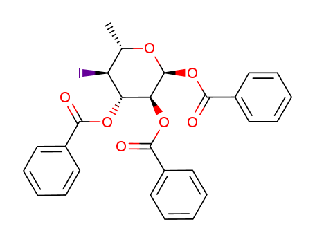 1,2,3-TRI-O-BENZOYL-4,6-DIDEOXY-4-IODO-A-L-GLUCOPYRANOSECAS