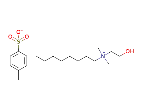 Molecular Structure of 129715-25-9 (N-(2-hydroxyethyl)-N,N-dimethyloctane-1-aminium 4-methylbenzenesulphonate)
