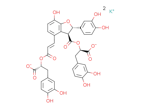 Molecular Structure of 127853-25-2 (dipotassium salt of lithospermic acid B)