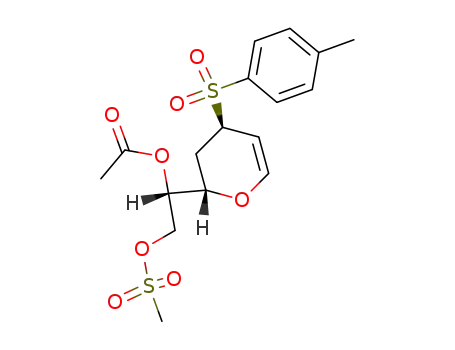 Acetic acid (S)-2-methanesulfonyloxy-1-[(2S,4R)-4-(toluene-4-sulfonyl)-3,4-dihydro-2H-pyran-2-yl]-ethyl ester
