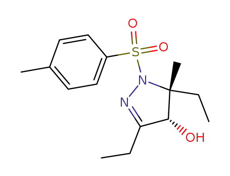 3,c-5-diethyl-r-4-hydroxy-5-methyl-1-p-tosyl-2-pyrazoline