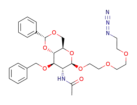 8-azido-3,6-dioxaoctyl 2-acetamido-3-O-benzyl-4,6-O-benzylidene-2-deoxy-β-D-glucopyranoside