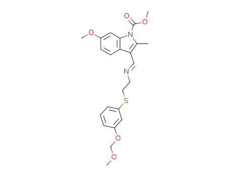 1H-Indole-1-carboxylic acid,
6-methoxy-3-[[[2-[[3-(methoxymethoxy)phenyl]thio]ethyl]imino]methyl]-2-
methyl-, methyl ester, (E)-