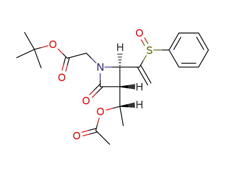 [(2R,3R)-3-((S)-1-Acetoxy-ethyl)-2-(1-benzenesulfinyl-vinyl)-4-oxo-azetidin-1-yl]-acetic acid tert-butyl ester