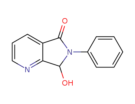 Molecular Structure of 122706-33-6 (6,7-dihydro-7-hydroxy-6-phenyl-5H-pyrrolo<3,4-b>pyridin-5-one)