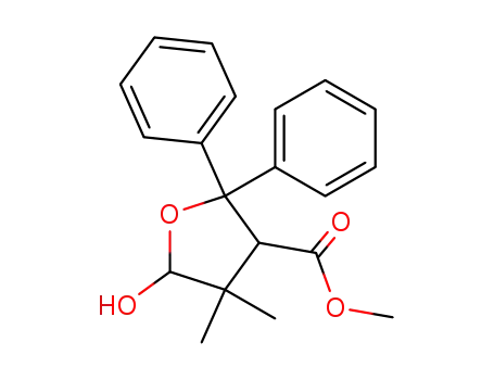 3-Furancarboxylic acid,
tetrahydro-5-hydroxy-4,4-dimethyl-2,2-diphenyl-, methyl ester
