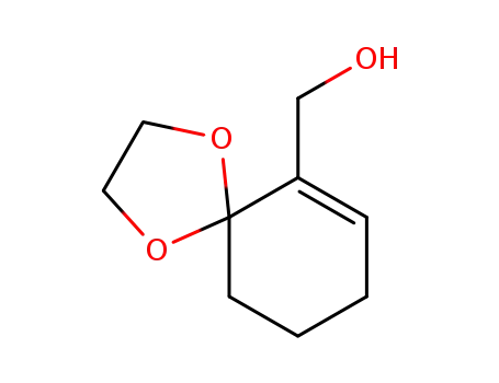 Molecular Structure of 115562-72-6 (1,4-Dioxaspiro[4.5]dec-6-ene-6-methanol)