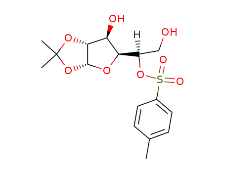 Molecular Structure of 4056-11-5 (.alpha.-D-Glucofuranose, 1,2-O-(1-methylethylidene)-, 5-(4-methylbenzenesulfonate))