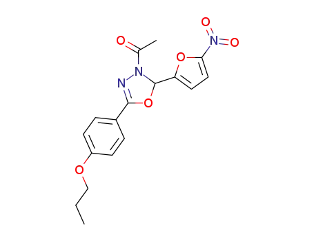 3-acetyl-5-(4-propoxy-phenyl)-2-(5-nitrofuran-2-yl)-2,3-dihydro-1,3,4-oxadiazole