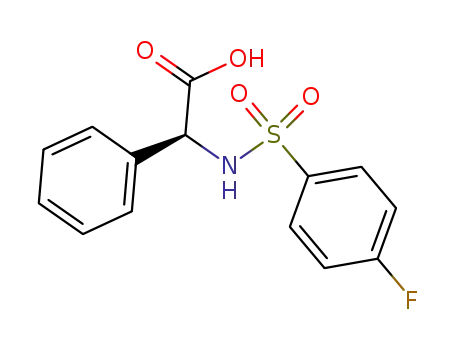 Molecular Structure of 117309-49-6 (2-([(4-FLUOROPHENYL)SULFONYL]AMINO)-2-PHENYLACETIC ACID)