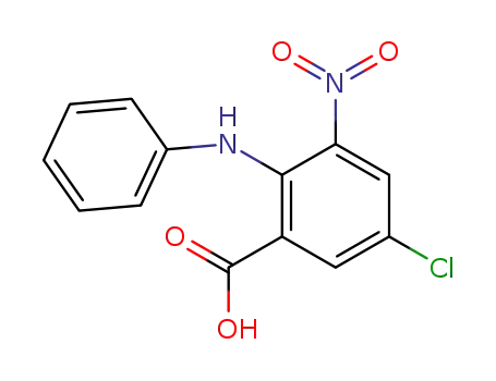 Benzoic acid, 5-chloro-3-nitro-2-(phenylamino)-
