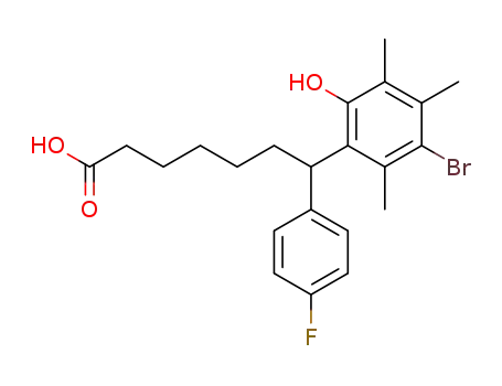 7-(5-bromo-2-hydroxy-3,4,6-trimethylphenyl)-7-(4-fluorophenyl)heptanoic acid