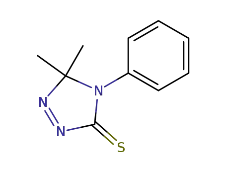 Molecular Structure of 25687-97-2 (3H-1,2,4-Triazole-3-thione, 4,5-dihydro-5,5-dimethyl-4-phenyl-)