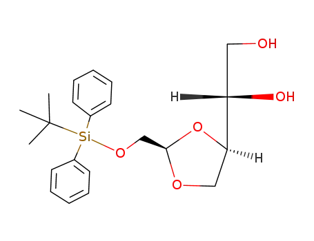 (-)-(2R,4R,1'S)-2-<<(tert-butyldiphenylsilyl)oxy>methyl>-4-(1,2-dihydroxyethyl)dioxolane