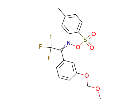 Molecular Structure of 113787-82-9 (Ethanone, 2,2,2-trifluoro-1-[3-(methoxymethoxy)phenyl]-,
O-[(4-methylphenyl)sulfonyl]oxime)