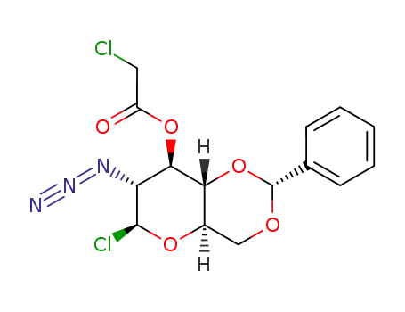 2-Azido-4,6-O-benzylidene-3-O-chloroacetyl-2-deoxy-β-D-glucopyranosyl chloride
