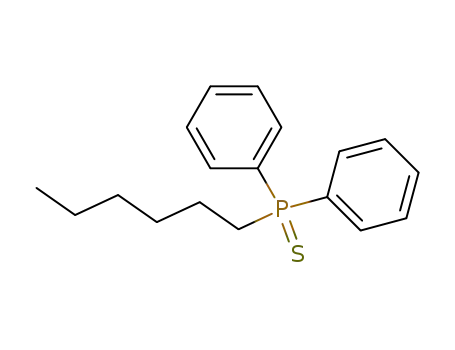 Phosphine sulfide, hexyldiphenyl-