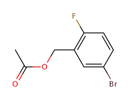 Molecular Structure of 99748-26-2 (Benzenemethanol, 5-bromo-2-fluoro-, acetate)