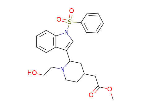 [2-(1-Benzenesulfonyl-1H-indol-3-yl)-1-(2-hydroxy-ethyl)-piperidin-4-yl]-acetic acid methyl ester