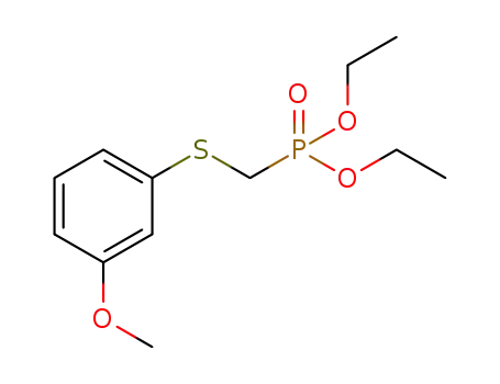 Molecular Structure of 1478586-07-0 (diethyl (((3-methoxyphenyl)thio)methyl)phosphonate)