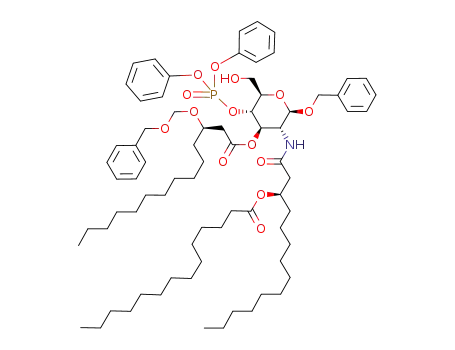 benzyl 3-O-<(3R)-3-(benzyloxymethoxy)tetradecanoyl>-2-deoxy-4-O-(diphenylphosphono)-2-<(3R)-3-tetradecanoyloxytetradecanamido>-β-D-glucopyranoside