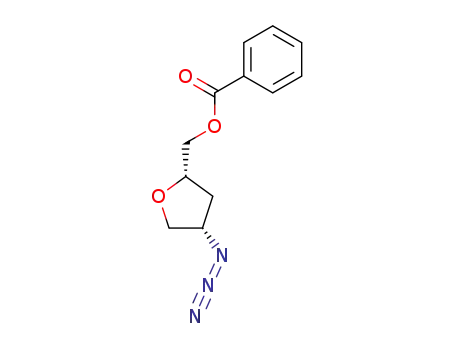 4(S)-azido-2(S)-(O-benzoylmethyl)tetrahydrofuran