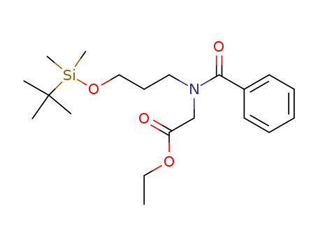 {Benzoyl-[3-(tert-butyl-dimethyl-silanyloxy)-propyl]-amino}-acetic acid ethyl ester