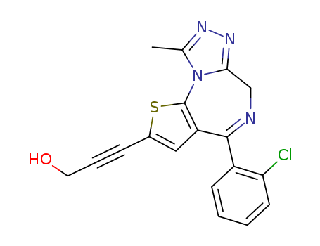 3-[4-(2-Chlorophenyl)-9-methyl-6H-thieno[3,2-f][1,2,4]triazolo[4,3-a][1,4]diazepin-2-yl]-2-propyn-1-ol
