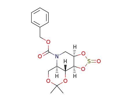 (3aR,5aR,9aR,9bS)-8,8-Dimethyl-2-oxo-hexahydro-1,3,7,9-tetraoxa-2λ<sup>4</sup>-thia-5-aza-cyclopenta[a]naphthalene-5-carboxylic acid benzyl ester