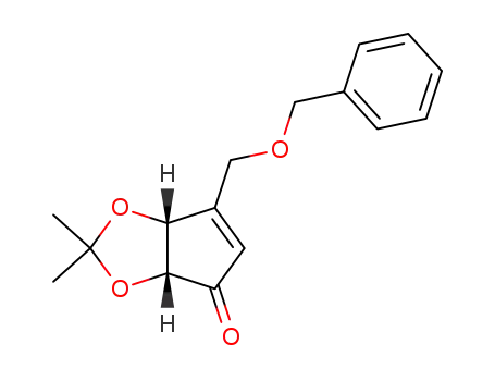 Molecular Structure of 89291-75-8 ((3aR,6aR)-6-(benzyloxymethyl)-2,2-dimethyl-3aH-cyclopenta[d][1,3]dioxol-4(6aH)-one)