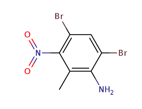 Molecular Structure of 117824-52-9 (2-Amino-3,5-dibromo-6-nitrotoluene)